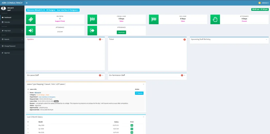 PayPro HRMS and Payroll Platform Dashboard